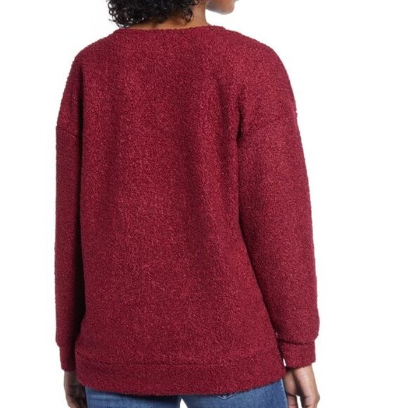 Caslon Faux Shearling Teddy Sweater - Picture 2 of 3